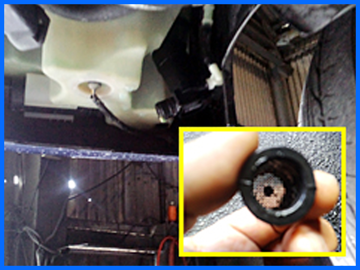 ウォッシャー液づまり